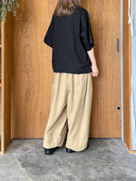 UNIVERSAL TISSU / コンパクトクールローレル天竺 ドルマンスリーブワイドTシャツ（クロ）