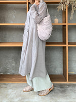 Vlas Blomme / Ramie Lawm 前開きドレス(Gray)
