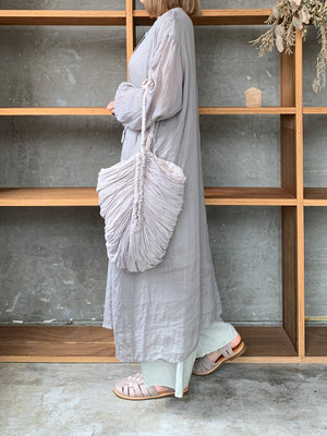 Vlas Blomme / Ramie Lawm 前開きドレス(Gray)
