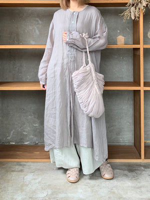 Vlas Blomme / Ramie Lawm 前開きドレス(Gray)