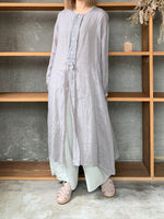 Vlas Blomme / Ramie Lawm 前開きドレス(Gray)