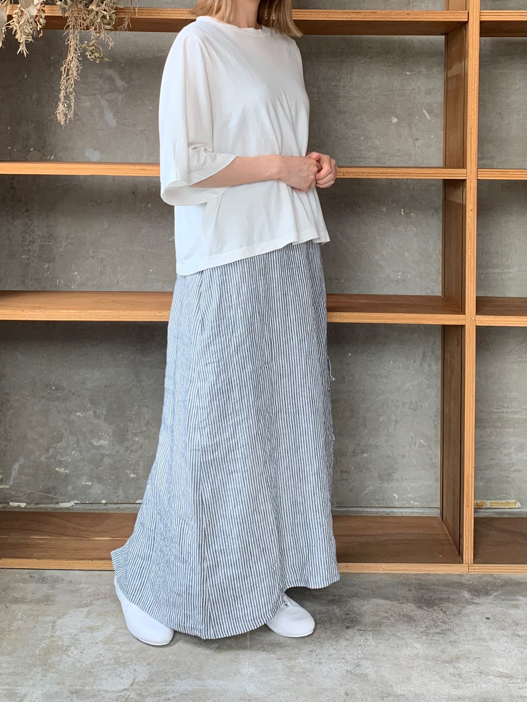 UNIVERSAL SEVEN / COOL強撚天竺 BIGスリーブTシャツ（シロ）