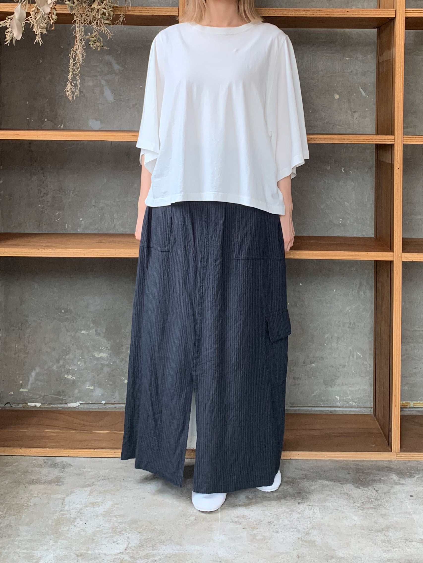 UNIVERSAL SEVEN / COOL強撚天竺 BIGスリーブTシャツ（シロ）