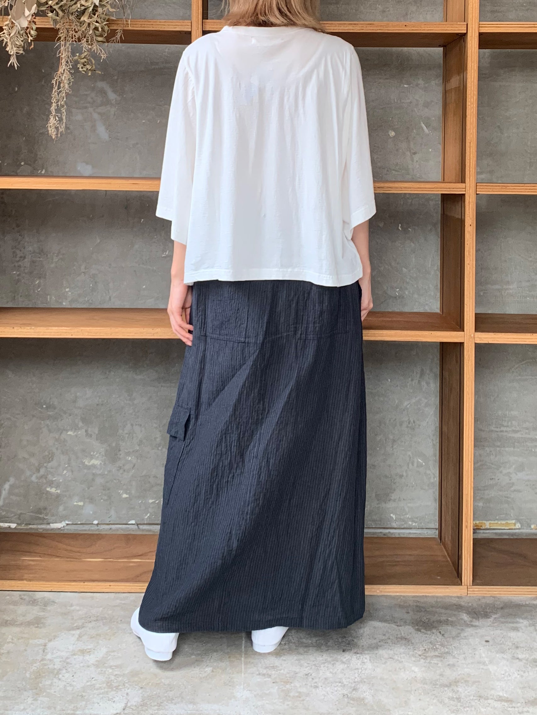 UNIVERSAL SEVEN / COOL強撚天竺 BIGスリーブTシャツ（シロ）