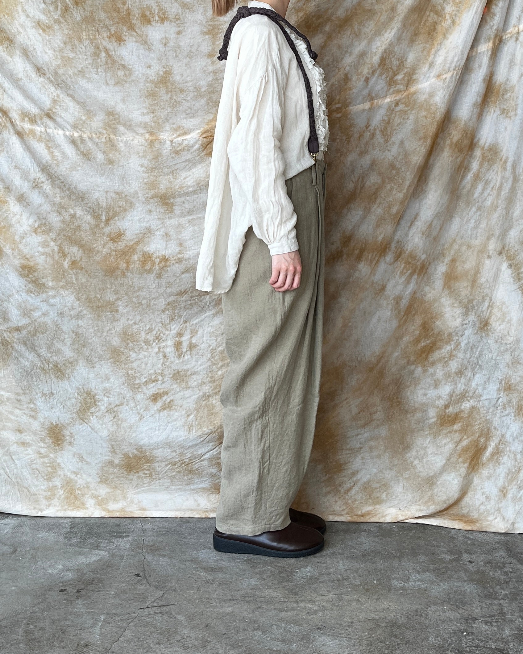 suzuki takayuki × ams, / braided shoulder strap (smoky walnut / ダークブラウン)