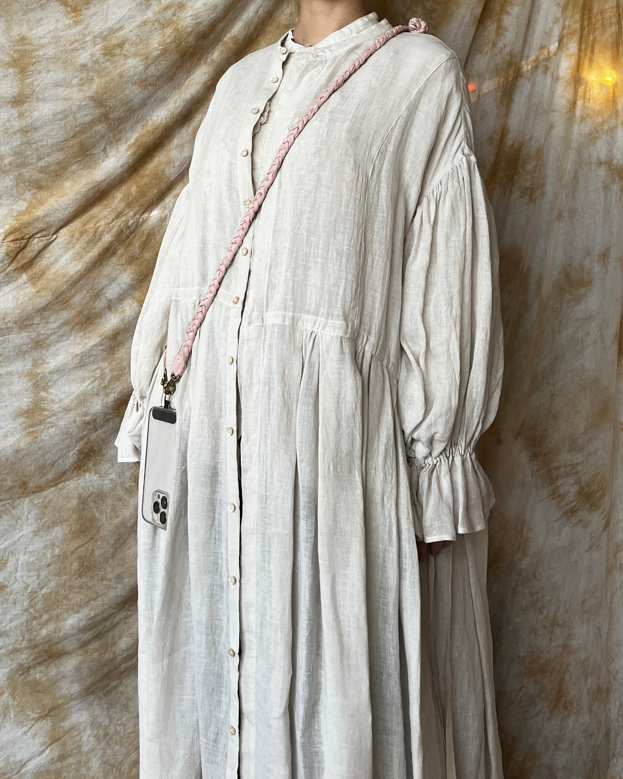 suzuki takayuki × ams, / braided shoulder strap (cloudy coral / ピンク)