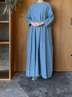 ROBE de PEAU / TUCKED ONE PIECE (GRAYISH BLUE)