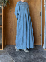 ROBE de PEAU / TUCKED ONE PIECE (GRAYISH BLUE)