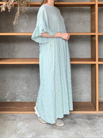 qiri / trees embroidery frill one-piece (ミント)