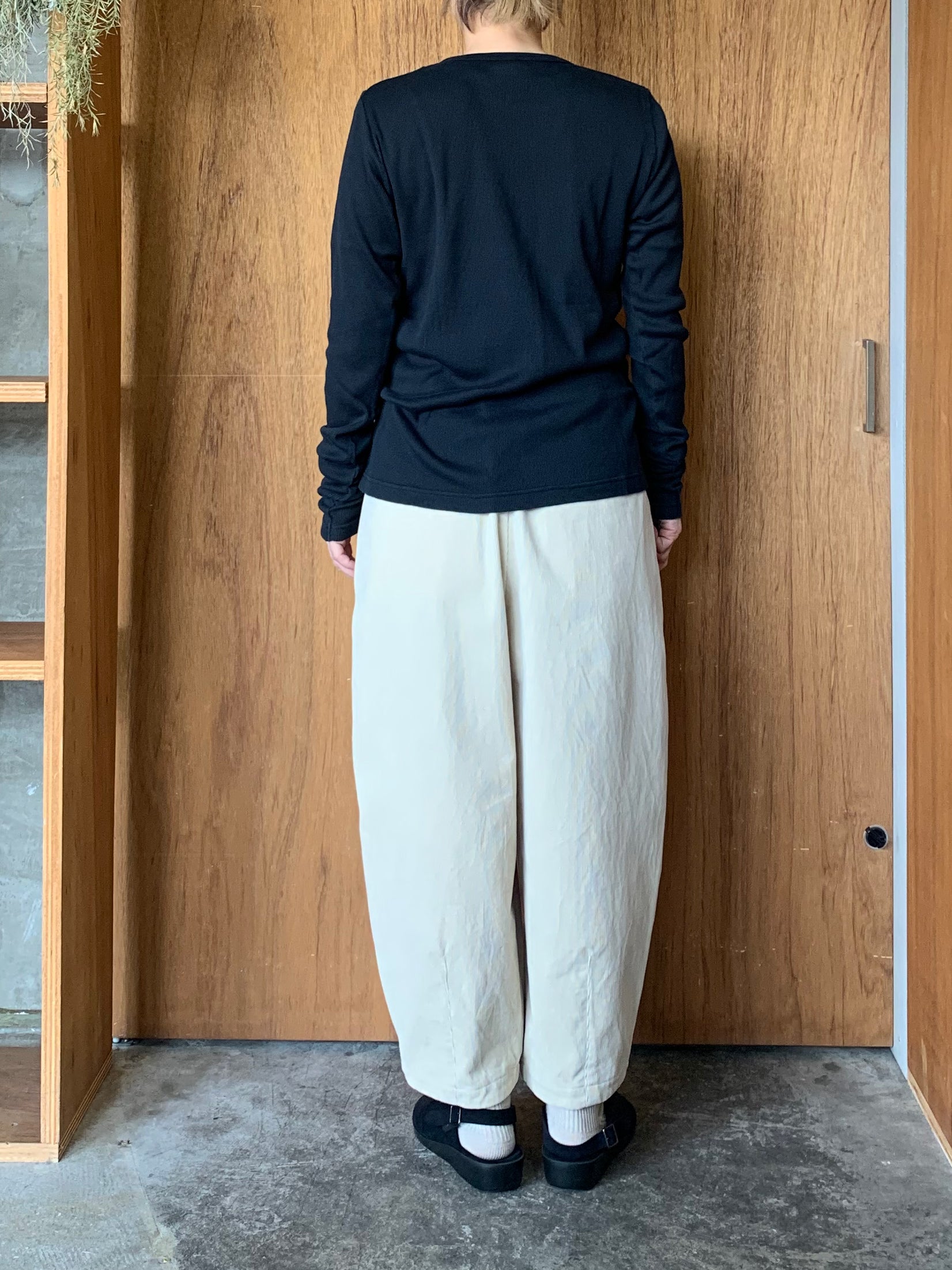 OTOAA / GARMENT DYE TEREKO CREW-NECK（ONYX）