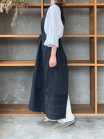 qiri / pintuck jacquard vest one-piece (チャコール)