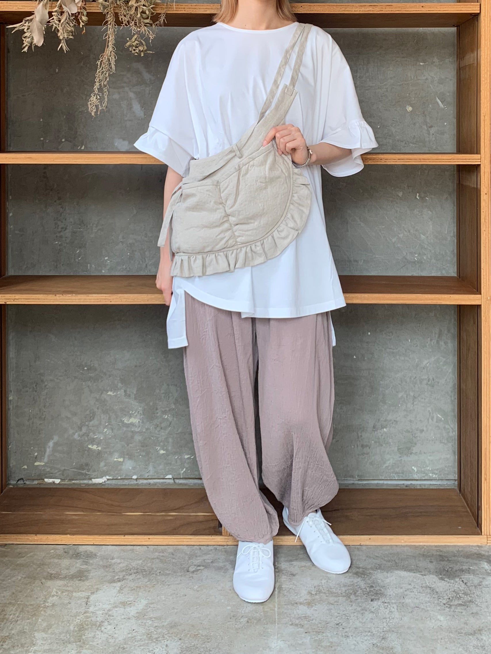 GASA*/ 溢れる笑顔　パンツ (pink gray)