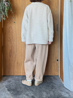 TISSU / ボア スナップ釦カーディガン（アイボリー）