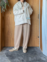 TISSU / ボア スナップ釦カーディガン（アイボリー）