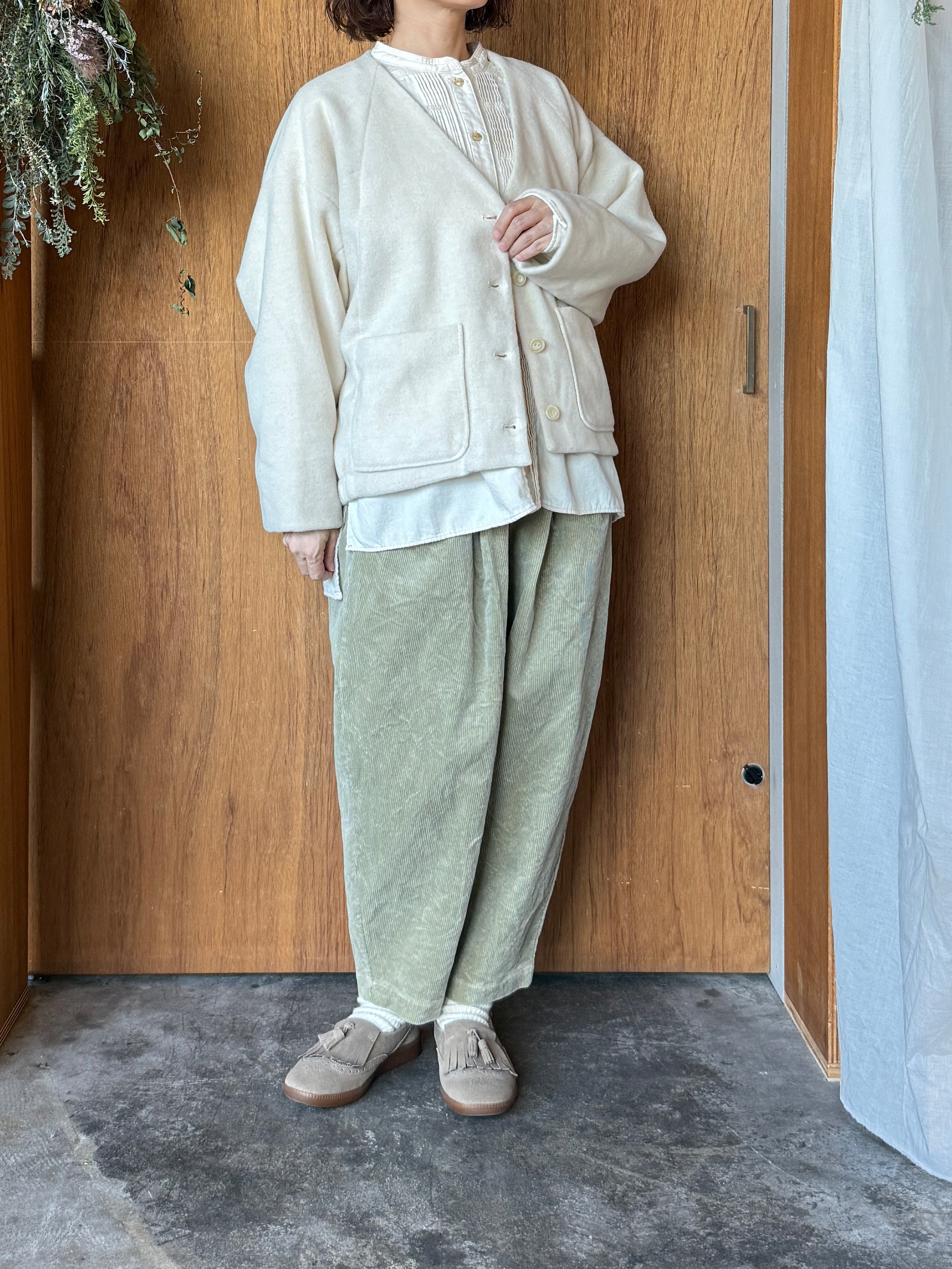 tumugu / エコウールモッサ ジャケット（ECRU）