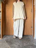 suzuki takayuki / knitted vest（ivory）