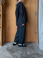 Vlas Blomme / Cotton Hemp High Count ピンタックプルオーバー (Black)
