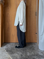 Vlas Blomme / Cotton Hemp High Count Swallowシャツ (Écru)