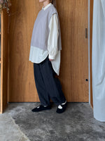 Vlas Blomme / Cotton Hemp High Count Swallowシャツ (Écru)