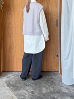 Vlas Blomme / Cotton Hemp High Count Swallowシャツ (Écru)