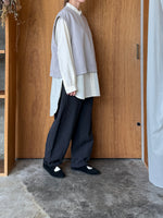 Vlas Blomme / Cotton Hemp High Count Swallowシャツ (Écru)