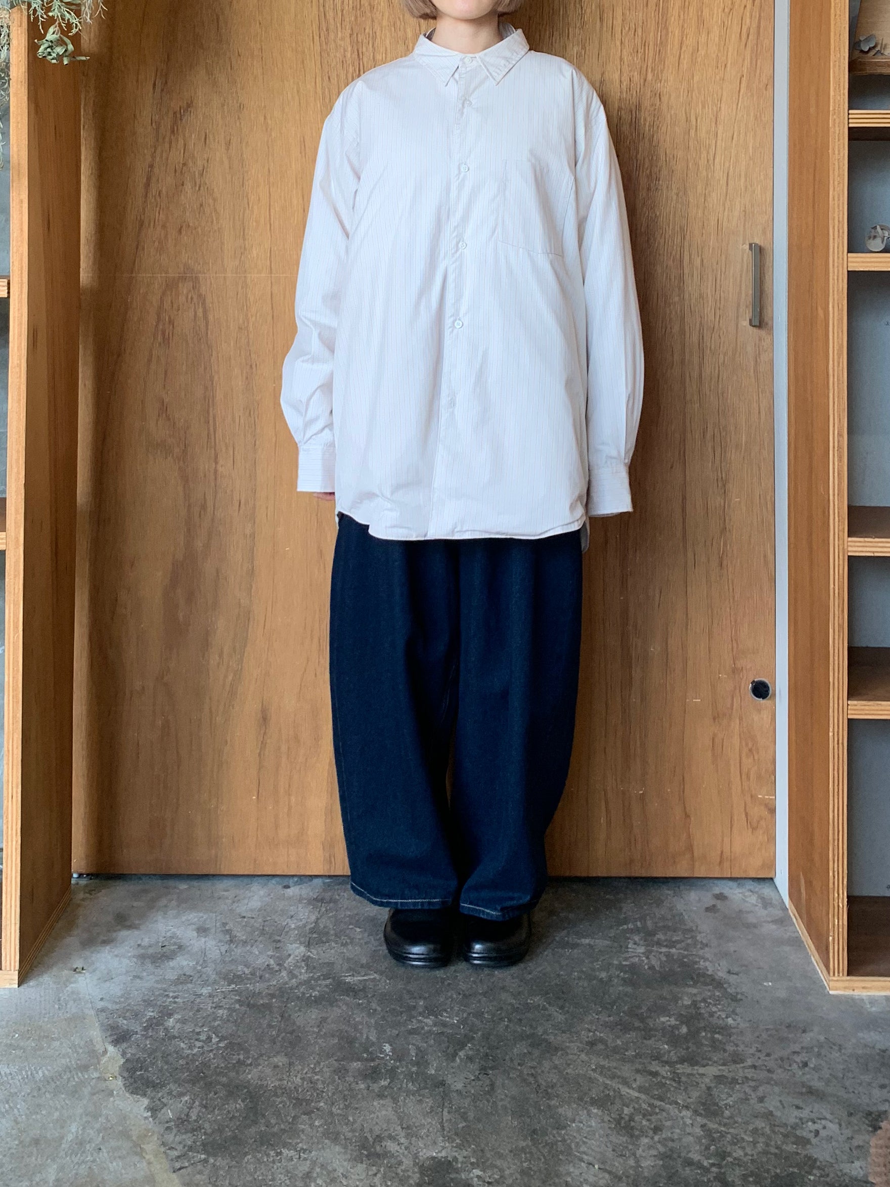 miffew / OVER DOWN SHIRTS（ORANGESTRIPE）