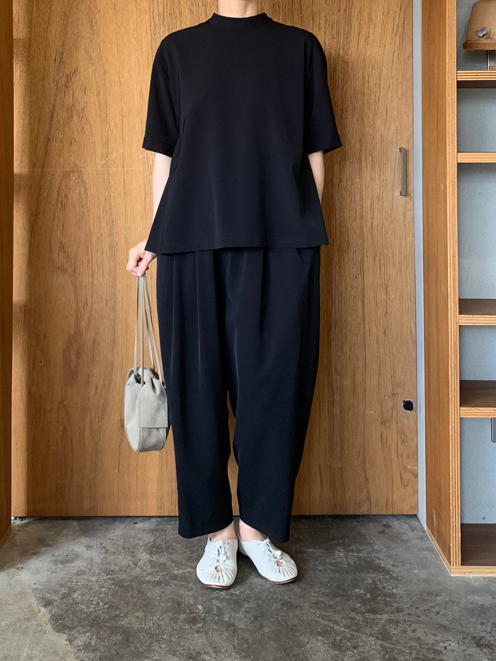 tumugu /  フォーマルシリーズ ステファニーツイルライト パンツ（BLACK）