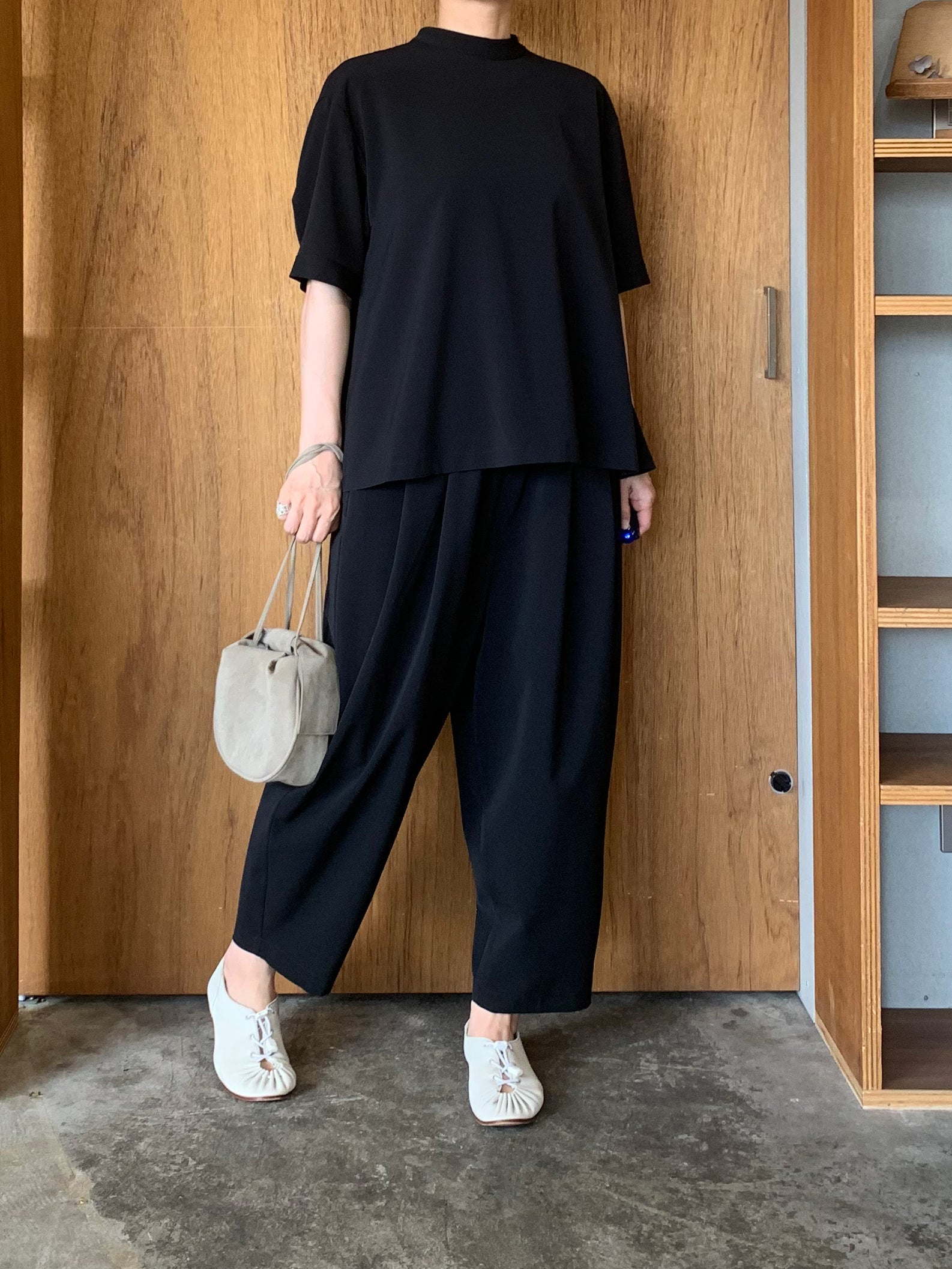 tumugu /  フォーマルシリーズ ステファニーツイルライト パンツ（BLACK）