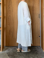 Vlas Blomme / Washed Light Linen カフタンロングシャツ (L.Beige)