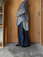 OTOAA / WOOL BOUCLE V-NECK KNIT（TOP GRAY）