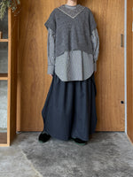 OTOAA / WOOL BOUCLE V-NECK KNIT（TOP GRAY）