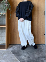 UNIVERSAL SEVEN / セントラル裏毛 タイプライターコンボフリルPO（クロ×クロ）