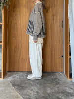OTOAA / WOOL KNIT PULL OVER（BUTTER × NAVY）
