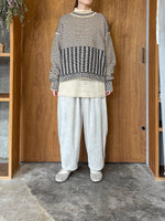 OTOAA / WOOL KNIT PULL OVER（BUTTER × NAVY）