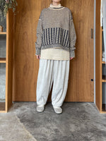 OTOAA / WOOL KNIT PULL OVER（BUTTER × NAVY）