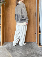 OTOAA / WOOL KNIT PULL OVER（BUTTER × NAVY）