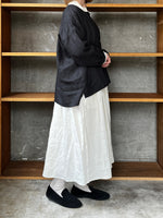 【SALE】TISSU / フレンチリネン ノーカラーシャツ（クロ）