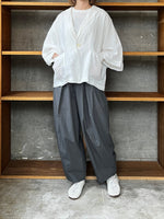 【SALE】UNIVERSAL TISSU / フレンチリネン ドルマンスリープシャツジャケット（オフ）
