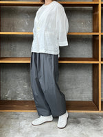 【SALE】UNIVERSAL TISSU / フレンチリネン ドルマンスリープシャツジャケット（オフ）