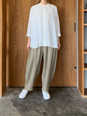 suzuki takayuki / farmer's wide pants（bay leaf）