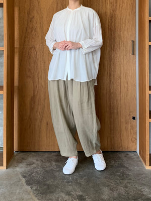 suzuki takayuki / farmer's wide pants（bay leaf）