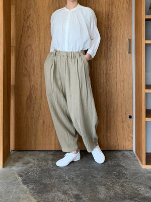 suzuki takayuki / farmer's wide pants（bay leaf）