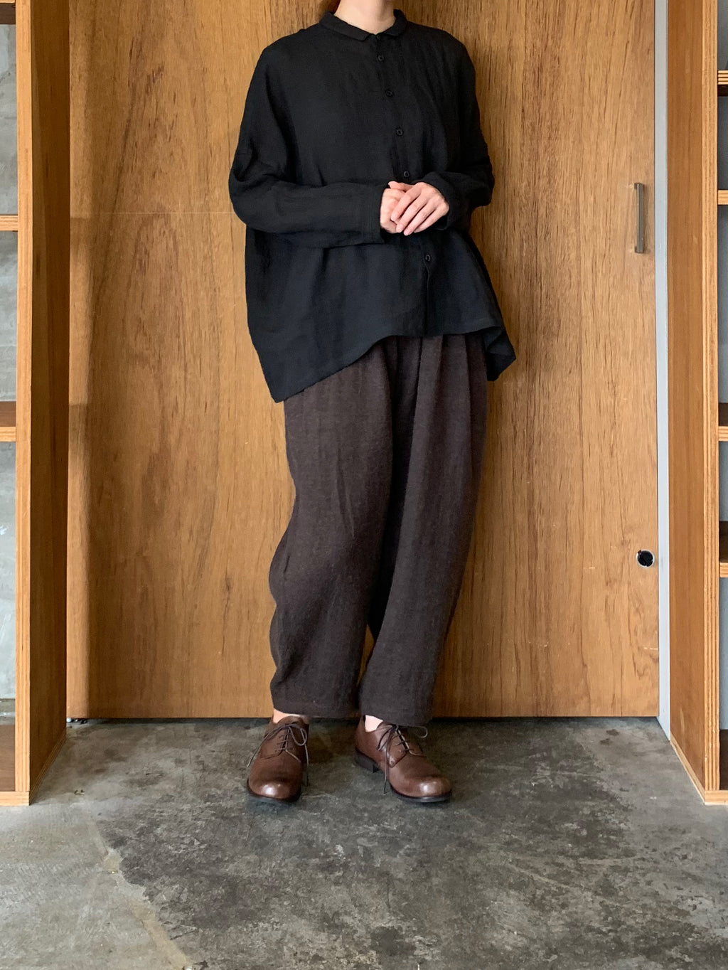 suzuki takayuki / farmer's wide pants（van dyck brown）