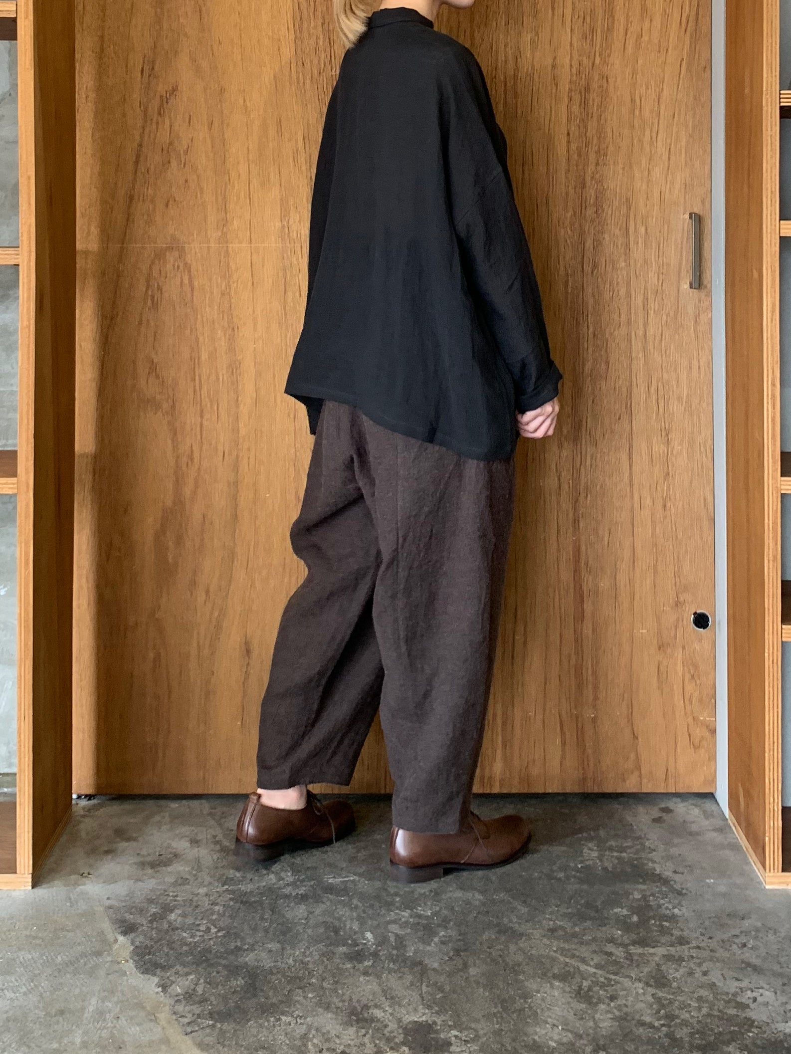 suzuki takayuki / farmer's wide pants（van dyck brown）