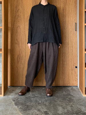 suzuki takayuki / farmer's wide pants（van dyck brown）