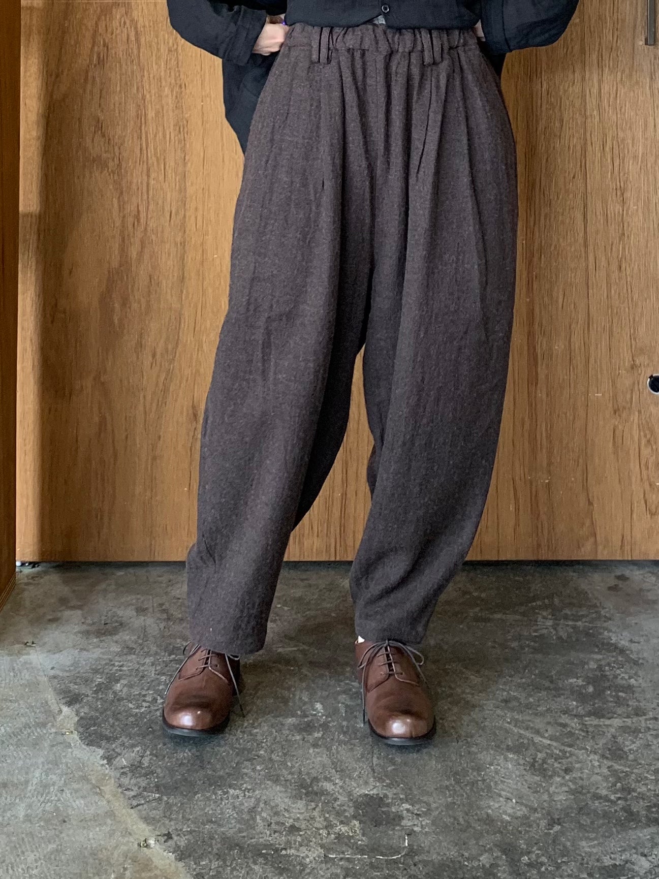 suzuki takayuki / farmer's wide pants（van dyck brown）