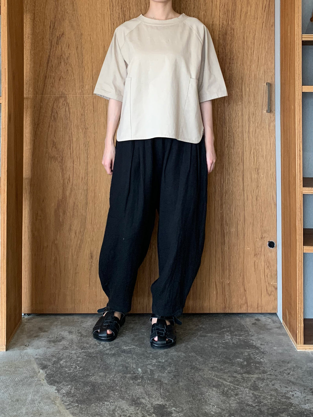 suzuki takayuki / farmer's wide pants（black）