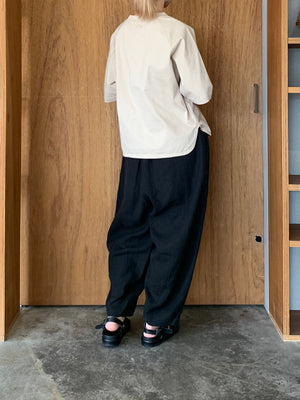 suzuki takayuki / farmer's wide pants（black）