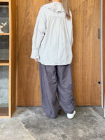 ROBE de PEAU / 2Way Frill Collar Blouse (White-Check)