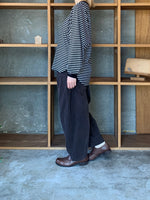 OTOAA / HORIZONTAL STRIPE DOLMAN SLEEVE T-SHIRT (BLACK×WHITE)
